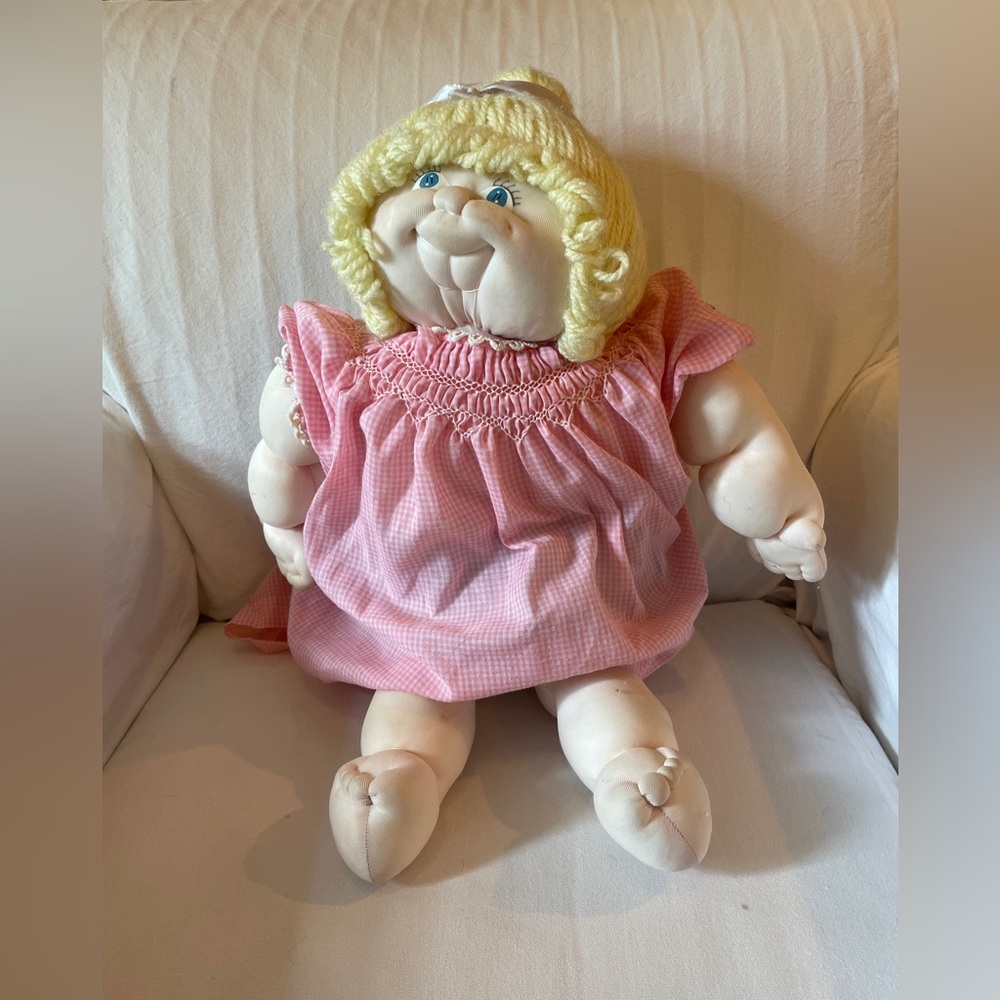 Diana McCabe Forever Babies Doll 1981 Vintage handmade with yarn hair